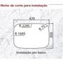 Imagem de Cuba Retangular Inox 48x34x18,4cm AB