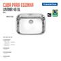 Imagem de Cuba Retangular Inox 48x34x18,4cm AB