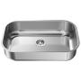 Imagem de Cuba Retangular N2 Inox 560x350x170mm Aco 430 Sem Valvula 2x1 Polida - Ghel Plus