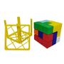 Imagem de Cubo Encaixe Quebra Cabeça Puzzle Tetris Grande 8 cm com Base