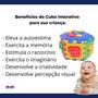 Imagem de Cubo Interativo Caixa Didático Bebê Com Peças De Encaixe