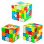 Imagem de Cubo Mágico 3x3x3 + 4x4x4 + 5x5x5 Qiyi Stickerless (3 cubos)