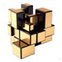 Imagem de Cubo Magico Mágico 3x3x3 Profissional Mirror Blocks Moyu Espelhado Dourado Prateado Outro Prata 129