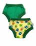 Imagem de Cueca Algodão Desfralde Absorvente Kit 2unds EcoPlay Monstro/verde