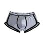 Imagem de Cueca Boxer Esportiva Masculina - Respirável (Preto, Branco e Cinza) - Tamanhos M, L e XL