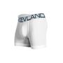 Imagem de Cueca Boxer Kevland Microfibra Branca Elástico Prata