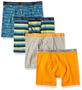 Imagem de Cueca Boxer Masculina Calvin Klein - Pacote com 4 Unidades (Azul/Laranja)