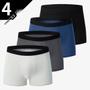 Imagem de Cueca Boxer Masculina - Pacote com 4 Unidades - Confortável e Estilo Sólido