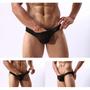 Imagem de Cueca Cintura Fina Transparente Tule Vazado Preto Respirável Cuecas SexLord Underwear