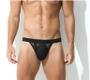 Imagem de Cueca jockstrap sexy suporte atletico com faixa aberta tecido arrastao furadinho sem forro