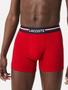 Imagem de Cueca Lacoste Trunk Boxer Iconic Tricolor Marinho/Vermelha/Chumbo Pack 3UN