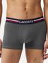 Imagem de Cueca Lacoste Trunk Boxer Iconic Tricolor Marinho/Vermelha/Chumbo Pack 3UN