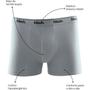 Imagem de Cueca Masculina Boxer Elástico Basic Cotton Conforto 170.26 Mash Cinza Claro