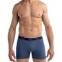 Imagem de Cueca Masculina Boxer Longa Lisa Basic Cotton Algodão 070.40 Mash   Azul Jeans