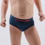 Imagem de Cueca Nawes Slip Lisa em Algodão com Elástico Exposto N03 C/3