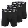 Imagem de Cuecas boxer New Balance Big and Tall para homens, pacote com 3 unidades pretas