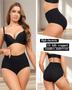Imagem de Cuecas íntimas LEVAO Seamless Tummy Control, pacote com 4 calcinhas de renda