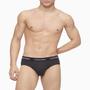 Imagem de Cuecas Masculinas Calvin Klein - Kit com 3 Unidades (GG) - Algodão Elástico (Preta/Azul)