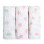 Imagem de Cueiro de Bebê Soft Swaddle 100% Algodão 80 cm x80cm Kit C/ 3 Unidades - Papi