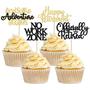 Imagem de Cupcake Toppers Gyufise Happy Retirement, 24 unidades, ouro preto