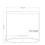 Imagem de Cúpula abajur e luminária cilíndrica vivare cp-8022 Ø45x30cm - bocal europeu