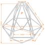 Imagem de Cupula de Aramado Diamante Cobre Para Pendente e Abajur P