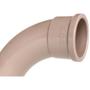 Imagem de Curva Plastilit PVC Liso Liso 1X90 Marrom - Kit C/10 Unidades