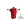 Imagem de Cuscuzeira Aluminio Vermelho 18 - Capricho