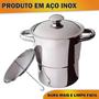 Imagem de Cuscuzeira Fogão Indução Aço Inox Panela Cuscuz Nordestina 16cm 2,5L Fratelli