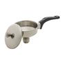 Imagem de Cuscuzeira Individual De Aço Inox Com Cabo 25x12x17,5cm