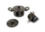 Imagem de Cuscuzeira Individual De Aluminio Preta Pig 800Ml Docesar
