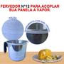 Imagem de Cuscuzeiro De Alumínio 3 Em 1 Individual 16cm 3x1 Faz cuscuz Legumes a Vapor