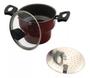 Imagem de Cuscuzeiro Enjoy Antiaderente 14cm Com Tampa de Vidro - Vermelho