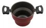 Imagem de Cuscuzeiro Enjoy Antiaderente 14cm Com Tampa de Vidro - Vermelho