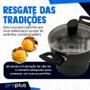 Imagem de Cuscuzeiro Enjoy Revestimento Andiaderente 14cm Individual Alumínio Teflon Com Alça Baquelite Cuscuz Alimento