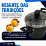 Imagem de Cuscuzeiro Enjoy Revestimento Andiaderente Tampa Vidro 14Cm