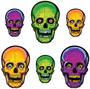 Imagem de Cutouts Beistle Vintage Halloween Nite-Glo Skull, pacote com 2