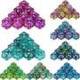 Imagem de Dados Poliédricos D20 com Glitter - 20 Lados e Cores Mistas para Jogos de Mesa