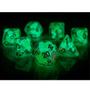 Imagem de Dados Sirius Glowworm - 7 Dados com Brilho no Escuro