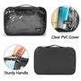 Imagem de Damero 4pcs Clear Toiletry Bag Packing Cubes, Clear Toiletry Maquiagem Bag Organizadores para Viajar, Viagem de Negócios e Escola, Preto