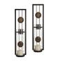 Imagem de Danya B Conjunto de Duas Sconces de Parede, Decoração de Parede metálica, Sconce de Metal estilo antigo para casa, pátio ou escritório  decorativo metal wall scone, castiçal, velas reais ou operadas por bateria