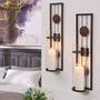 Imagem de Danya B Conjunto de Duas Sconces de Parede, Decoração de Parede metálica, Sconce de Metal estilo antigo para casa, pátio ou escritório  decorativo metal wall scone, castiçal, velas reais ou operadas por bateria