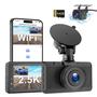 Imagem de Dash Cam Otovoda 2.5K + 1080P com Wi-Fi - Câmera Frontal e Traseira