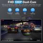 Imagem de Dash Cam Slevnyen WiFi FHD 1080P para carros de grande angular de 160