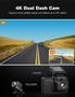 Imagem de Dash Cam Wi-Fi Dual 4K com GPS & Traseira 1080P  Sensor Sony Starvis  Suporte 256GB