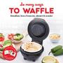 Imagem de Dash DMWBM100GBWH04 Mini Waffle Maker no café da manhã, Tigelas de Burrito, Sorvete e Outros Desertos Doces, Guia de Receitas Incluído, Branco