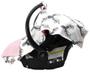 Imagem de Dear Baby Gear Baby Car Seat Canopy - Antler & Flower Car Seat Canopy, Pink Minky - Snap Opening - Capas de assento leve - Dossel de assentos de assento de carro infantil, capa de cadeirinha infantil - Capa de assento de carro 40x30 polegadas