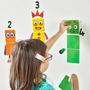 Imagem de Decalques Reutilizáveis Numberblocks hand2mind - Personagens para Brincar