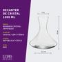 Imagem de Decanter de Cristal Bohemia Para Vinho 1500 ml Bar 1 Peça