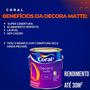 Imagem de Decora Matte Branco Fosco Acrílico Premium HD Coral 3,6L